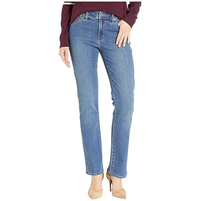 Lauren Ralph Lauren Premier Vaqueros Rectos Océano Azul Lavado 10