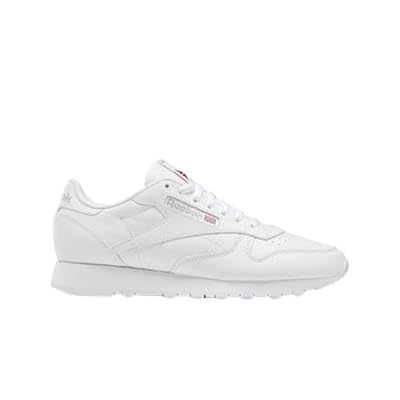 Reebok Classic Leather Blanco/Gris puro 1 Hombre 15, Mujer 16.5 Mediano