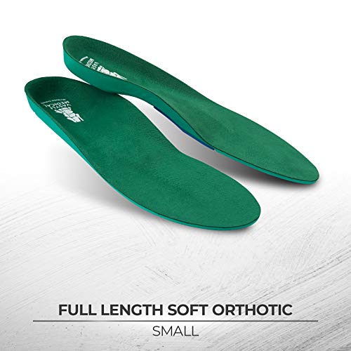 Vasyli Custom Full Length Insoles, Green, Small, Heel Grid Reduces Slippage, Sof