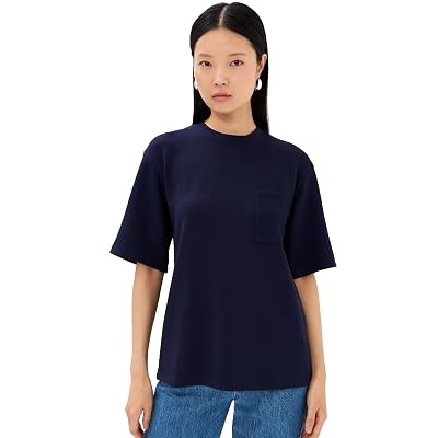 LE BOP Women's Caroline Tee, Navy Color, L