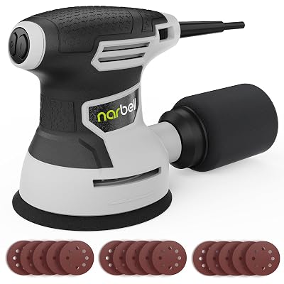 NARBELL Orbital Sander 3.0AMP(360W),14000RPM Random Orbit Sander Tool with 6 Var