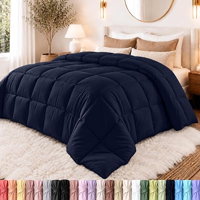 Utopia Bedding Duvet Insert, Comforters Queen Size 88 x 88 Inches, Navy