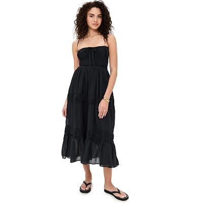 Free People Women's Taking Sides Maxi Dress, Black, M