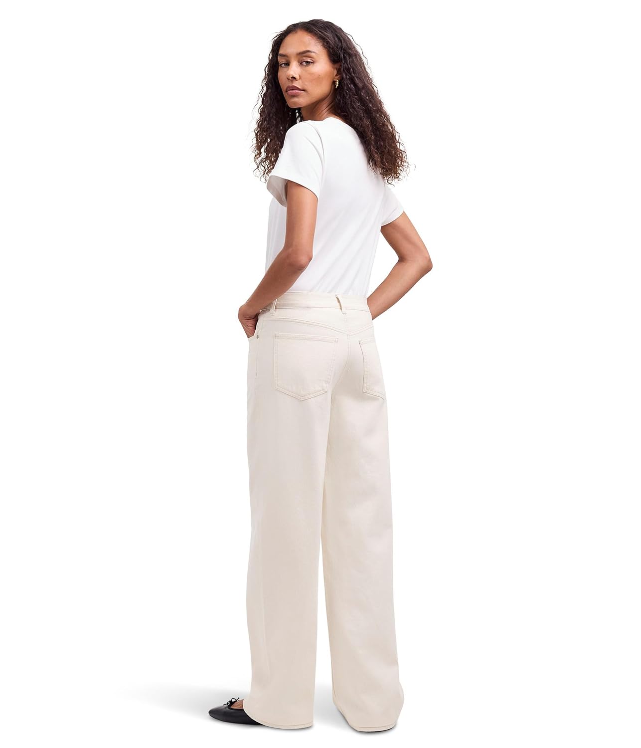 Madewell Womens Low Slung Baggy in Vintage Ivory 31,31 Inch Inseam