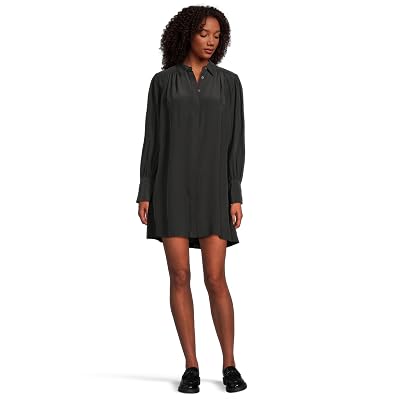 Madewell Womens, Addy Mini Dress - Viscose, True Black, Large