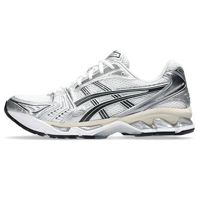 ASICS Unisex Gel-Kayano 14 Sneakers, White/Graphite Grey, 6 US Women/4.5 US Men