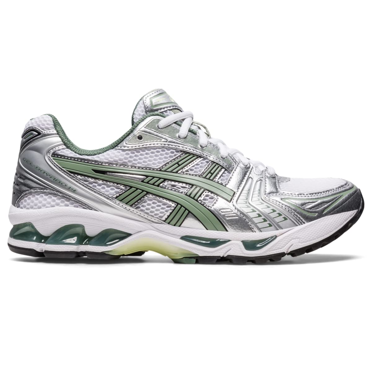 ASICS Unisex Gel-Kayano 14 Sneakers, White/Slate Grey, 12.5 US Women/11 US Men