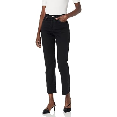 Levi's Women's Premium Wedgie Straight Jeans, Black Sprout, 27