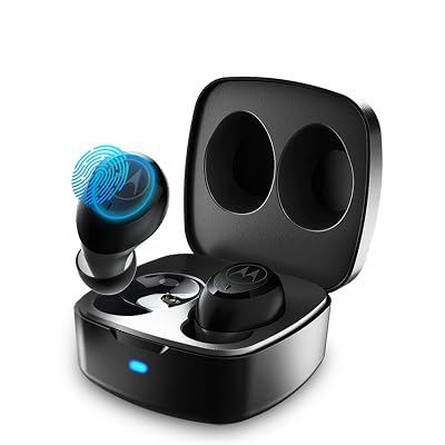 Motorola Vervebuds 100 Earbud Headphones, Waterproof True Wireless Earbuds, Blue