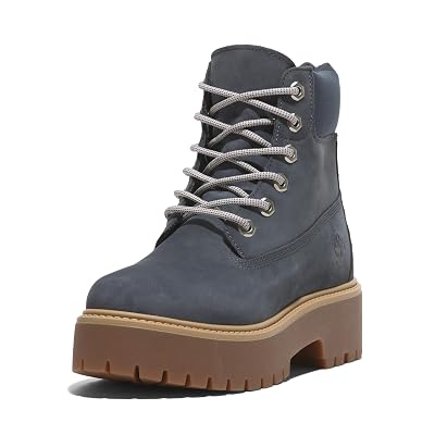 Timberland Women's Stone Street 6 Inch Lace Up Waterproof Boot, Dark Blue Nubuck