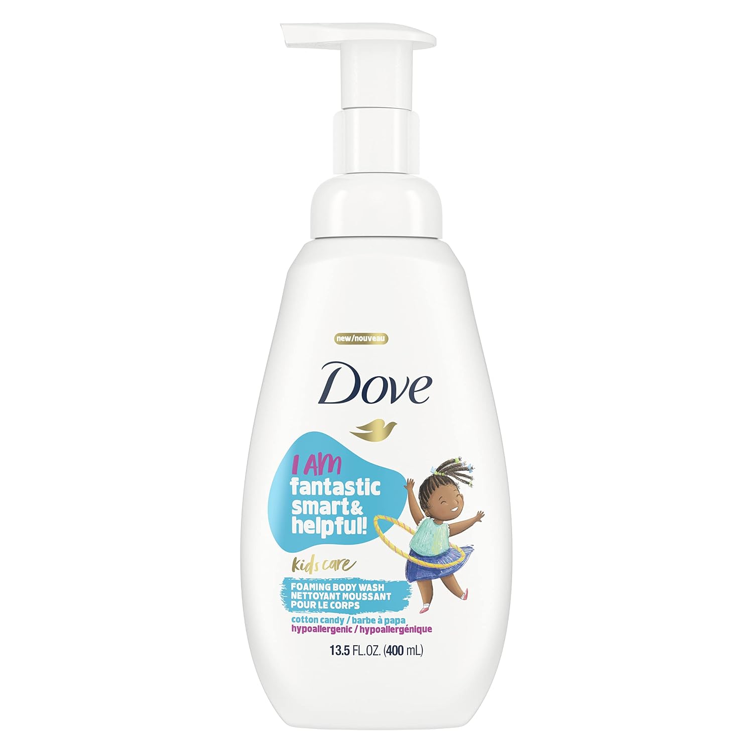 Dove Kids Care Foaming Body Wash For Kids Cotton Candy Hypoallergenic Skin Care