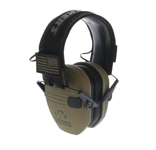 Walker's Razor Slim Patriot Series Muffs - Olive Drab Green