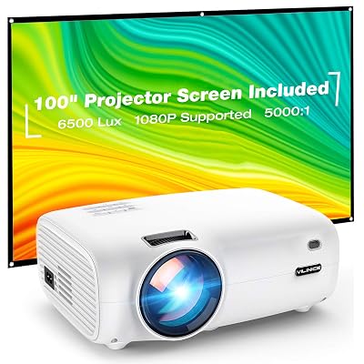 Mini Projector, VILINICE 6000L Outdoor Movie Projector, 1080P and 240" Display S