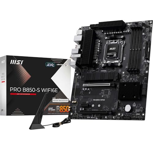 MSI PRO B850-S WIFI6E Motherboard, ATX - Supports AMD Ryzen 9000 / 8000 / 7000 P