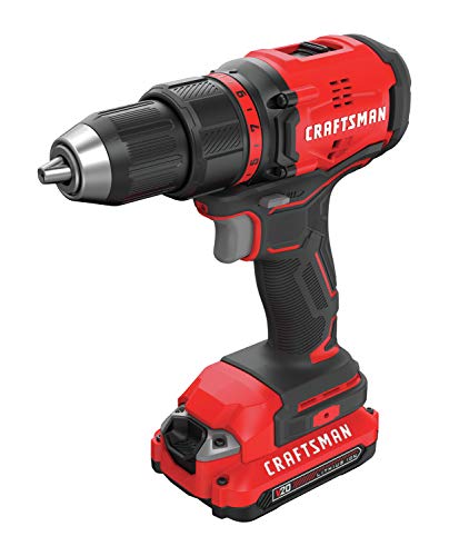 CRAFTSMAN V20 Cordless Drill/Driver Kit, 1/2 inch, Battery and Charger Included