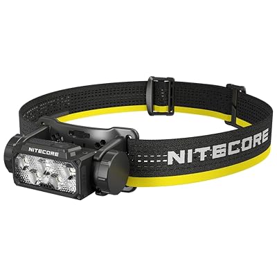 Nitecore HC60 UHE 1600 Lumen USB-C Rechargeable Headlamp, Black, HC60UHE