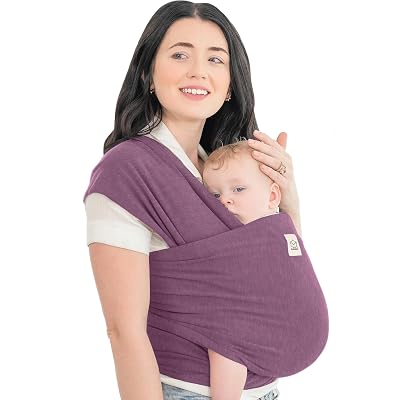 KeaBabies Baby Wrap Carrier, All in 1 Original Baby Carrier, Dark Mauve