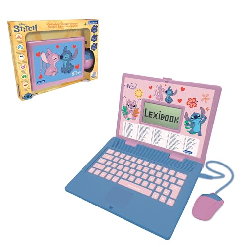 Lexibook, Disney Stitch, Bilingual French/English Educational Computer, Children