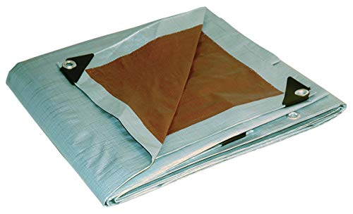 12' x 20' Foremost Tarp 21220 Silver/Brown Dry Top Silver Brown 10-Mil Heavy Dut