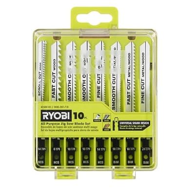 RYOBI 10 PC. All-Purpose Jig Saw Blade Set