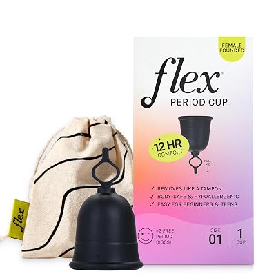 Flex Cup Starter Kit (Full Fit - Size 01) | Reusable Menstrual Cup + 2 Free Mens