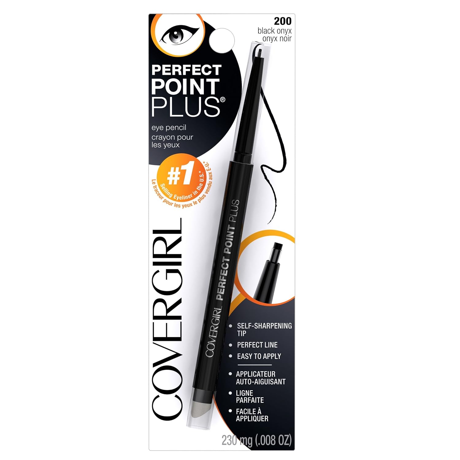 COVERGIRL Perfect Point PLUS Eyeliner; One Pencil; Black Ony