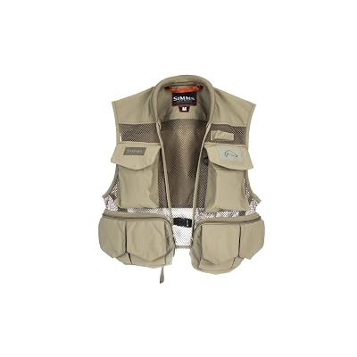 Simms Tributary Vest for Fishing, 2XL,Tan