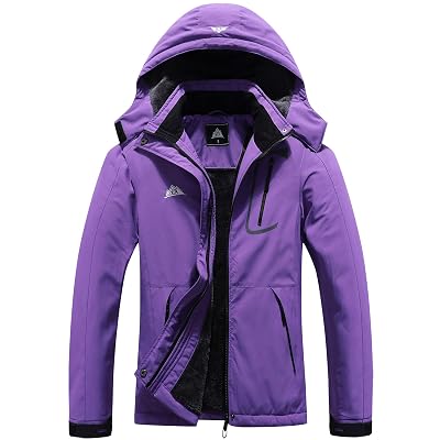 MOERDENG Women's Waterproof Warm Ski Coat Windproof Outdoor Winter Jacket