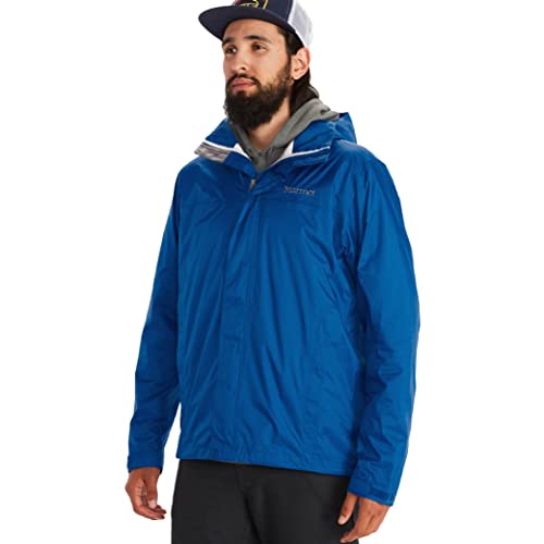 MARMOT Men's PreCip Jacket | Lightweight, Waterproof, Blue Sapphire, Medium