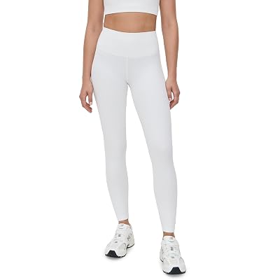SPLITS59 Women's Airweight Rib High Waist 7/8 Leggings, White, S