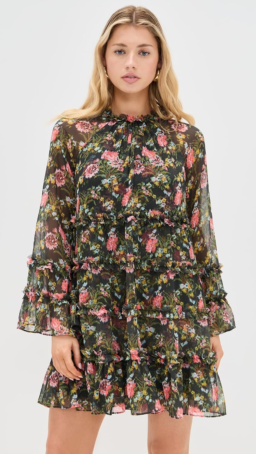 Vestido Cinq à Sept Women's Impressionist Floral Sunniva, Lavastone Multi, 14