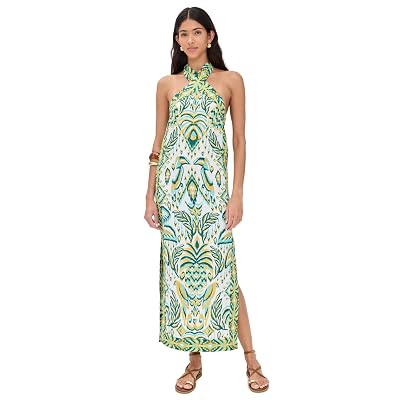 Vestido FARM Rio Women's Tropical Tapestry Cuello Halter - Tropical Tapestry Blanco Crudo, S