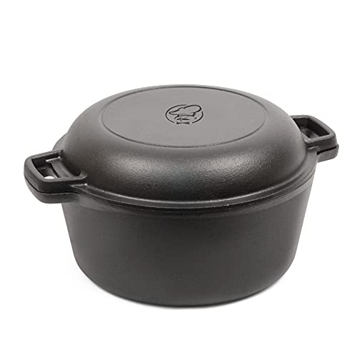 Horno Holandés Commercial Chef 2 en 1, 5 Cuartos, Tapa Tipo Sartén 10.25 Pulgadas, CHFL508