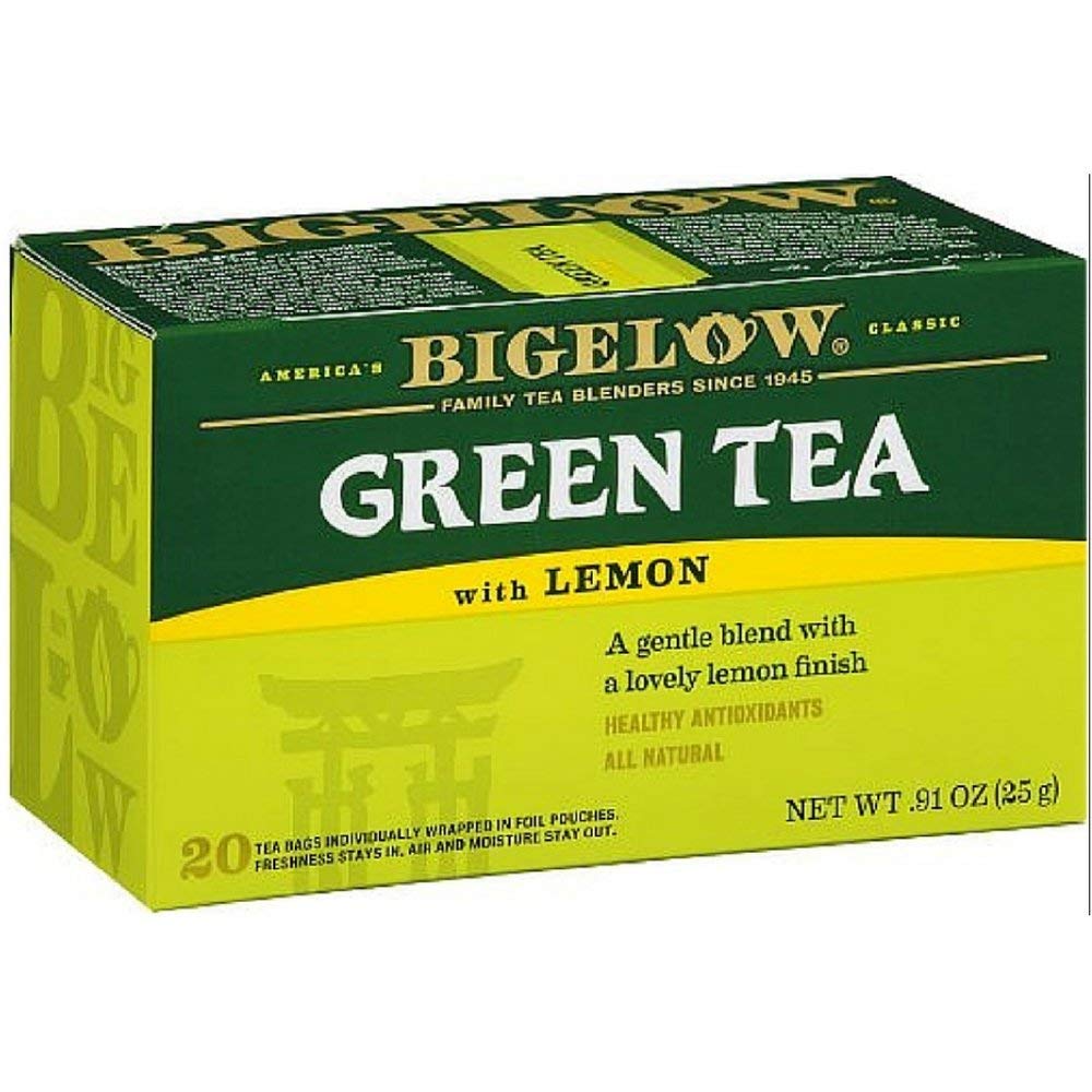 Té Bigelow Verde con Limón - Caja de 6 Paquetes de 20 Bolsas