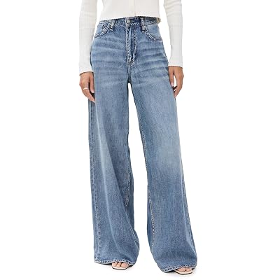 rag & bone Jeans Sofie Tiro Alto Ancho para Mujer, Beverly, 26