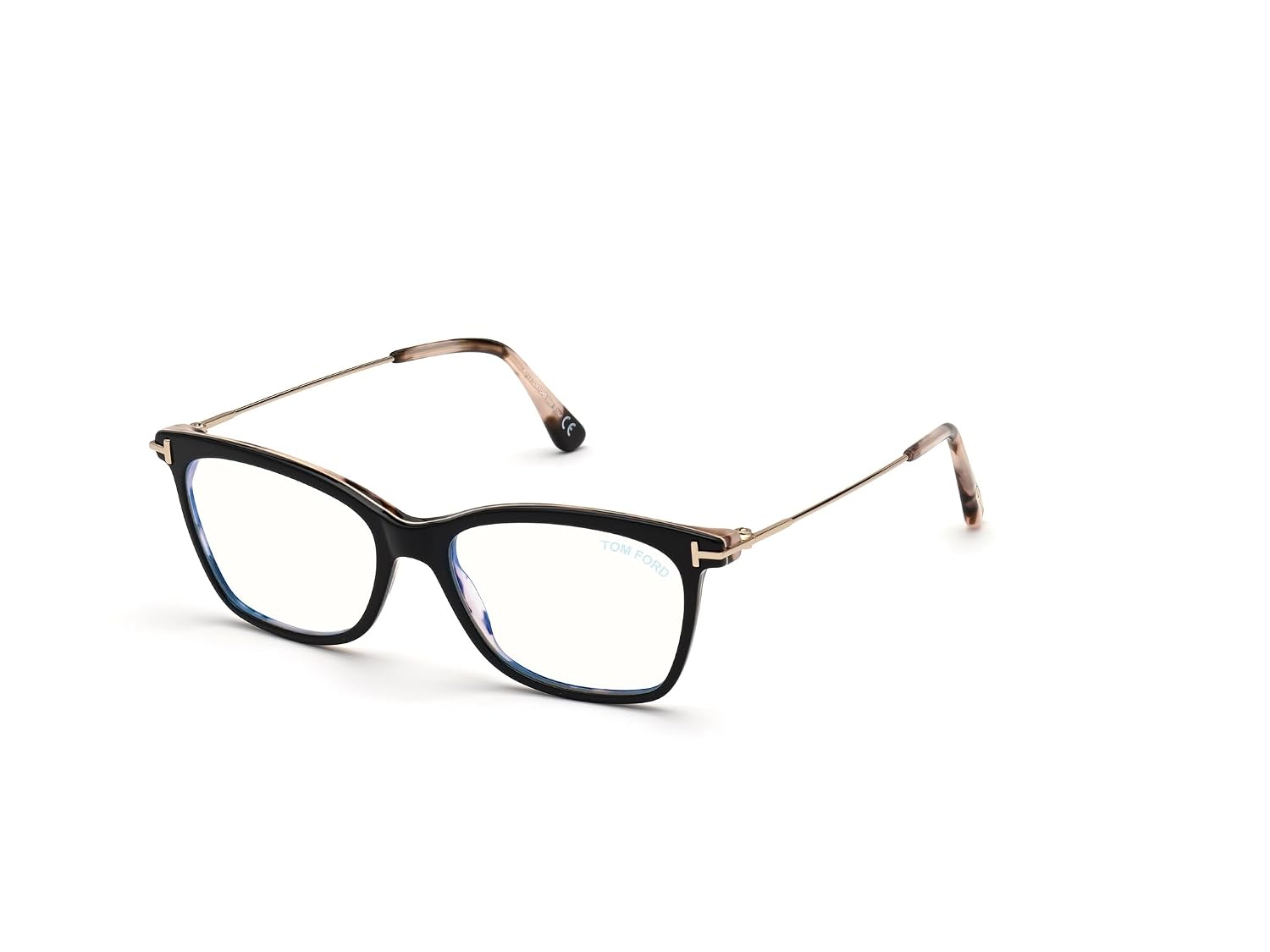 Gafas Tom Ford FT 5712 -B 005 Havana Rosa Vintage Brillante/Lentes Blue Block