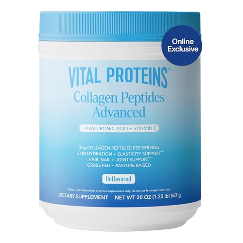 Polvo de Péptidos de Colágeno Vital Proteins Advanced, Sin Sabor, 20oz