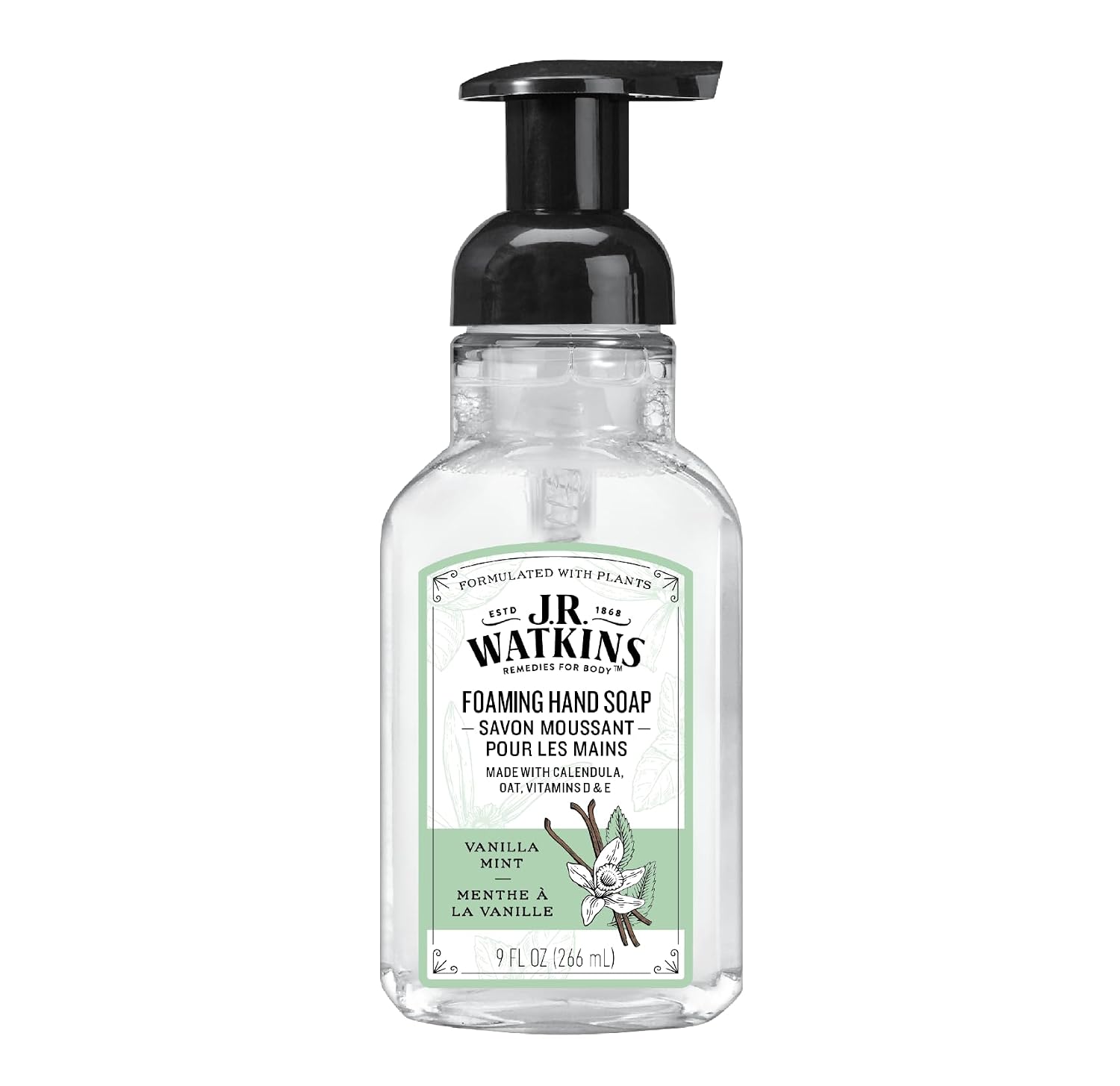 Jabón de Manos Espumante, 9 fl oz, Vainilla Menta