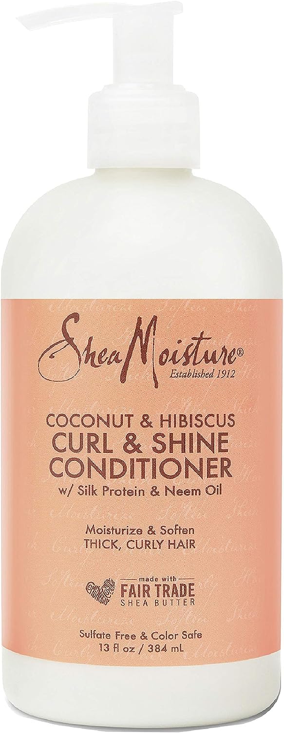 Acondicionador Rizo y Brillo SheaMoisture Coco e Hibisco con Proteína de Seda y N