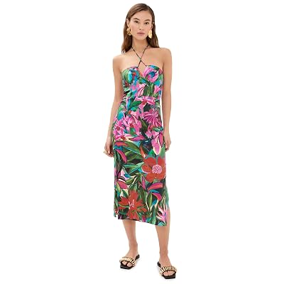 Vestido Midi Escotado Jardin De Reve de Mujer FARM Rio, Multicolor Jardin De Reve