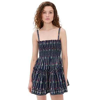 Vestido Nap Mini The Seraphina de Mujer Hill House Home, Helecho Trepador/Azul Marino Multicolor
