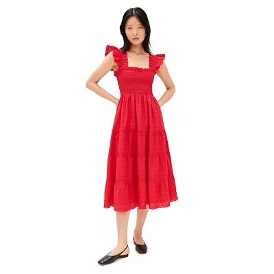 Vestido Nap The Ellie de Mujer Hill House Home, Ojetes Cuadros Margarita Roja, S