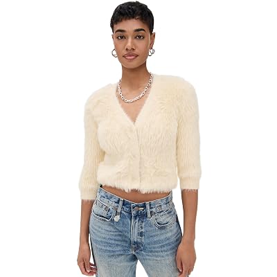 Cardigan Globo de Mujer R13, Crema, XS