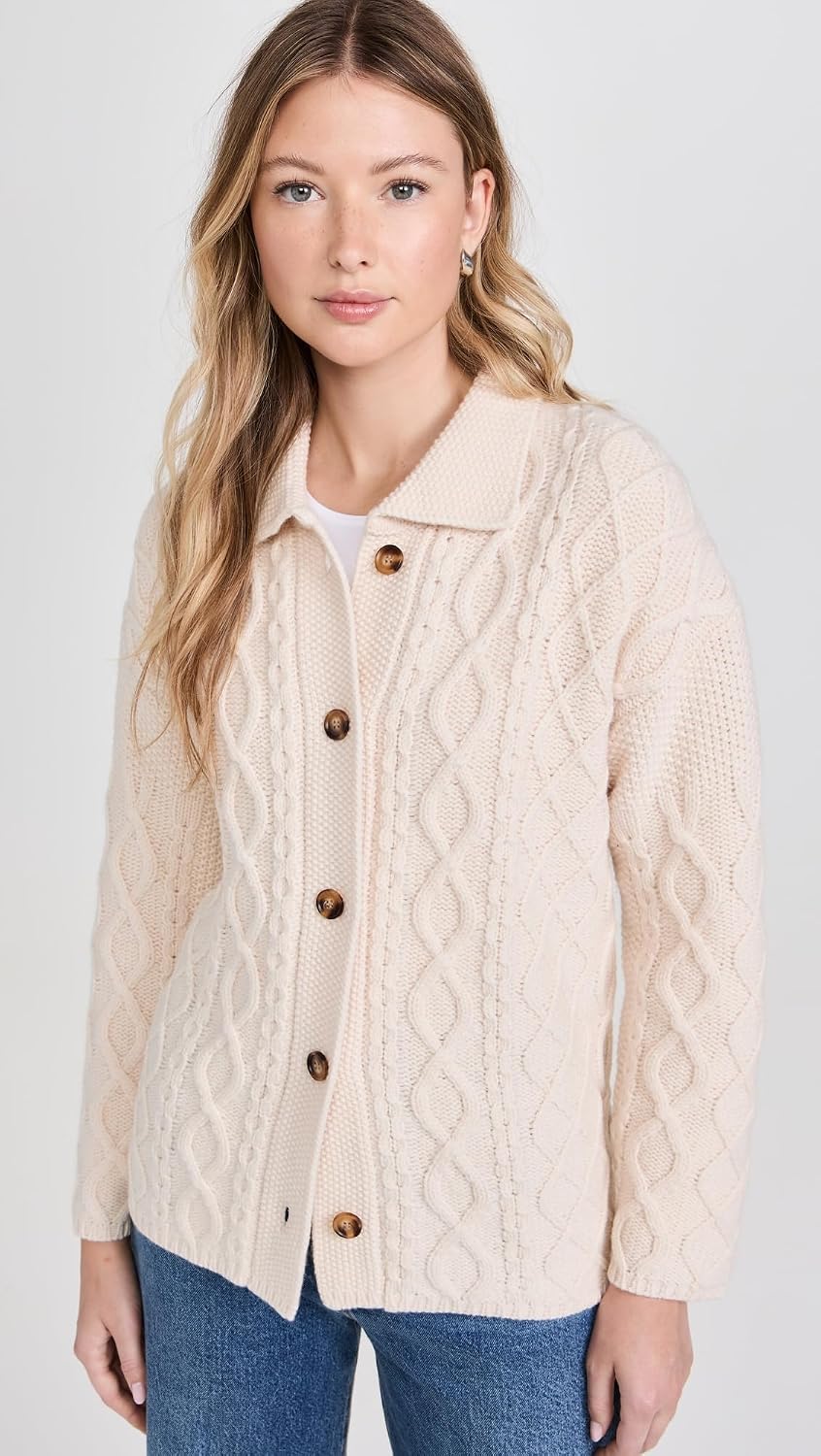 Cardigan DEMYLEE Women's Abelina, Blanco Roto, XS