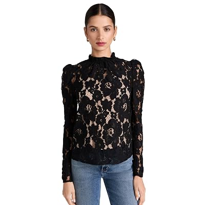 Blusa WAYF Emma Puff Sleeve, Negro, XS