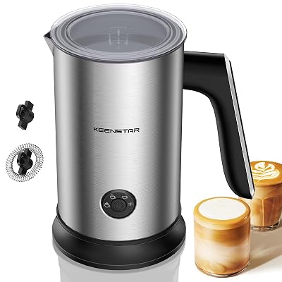 Espumador de Leche Eléctrico Keenstar, Vaporizador Automático de Leche Generador de Espuma Caliente o Fría f