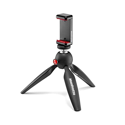 Trípode Manfrotto Pixi Mini con Pinza para Smartphone, Negro
