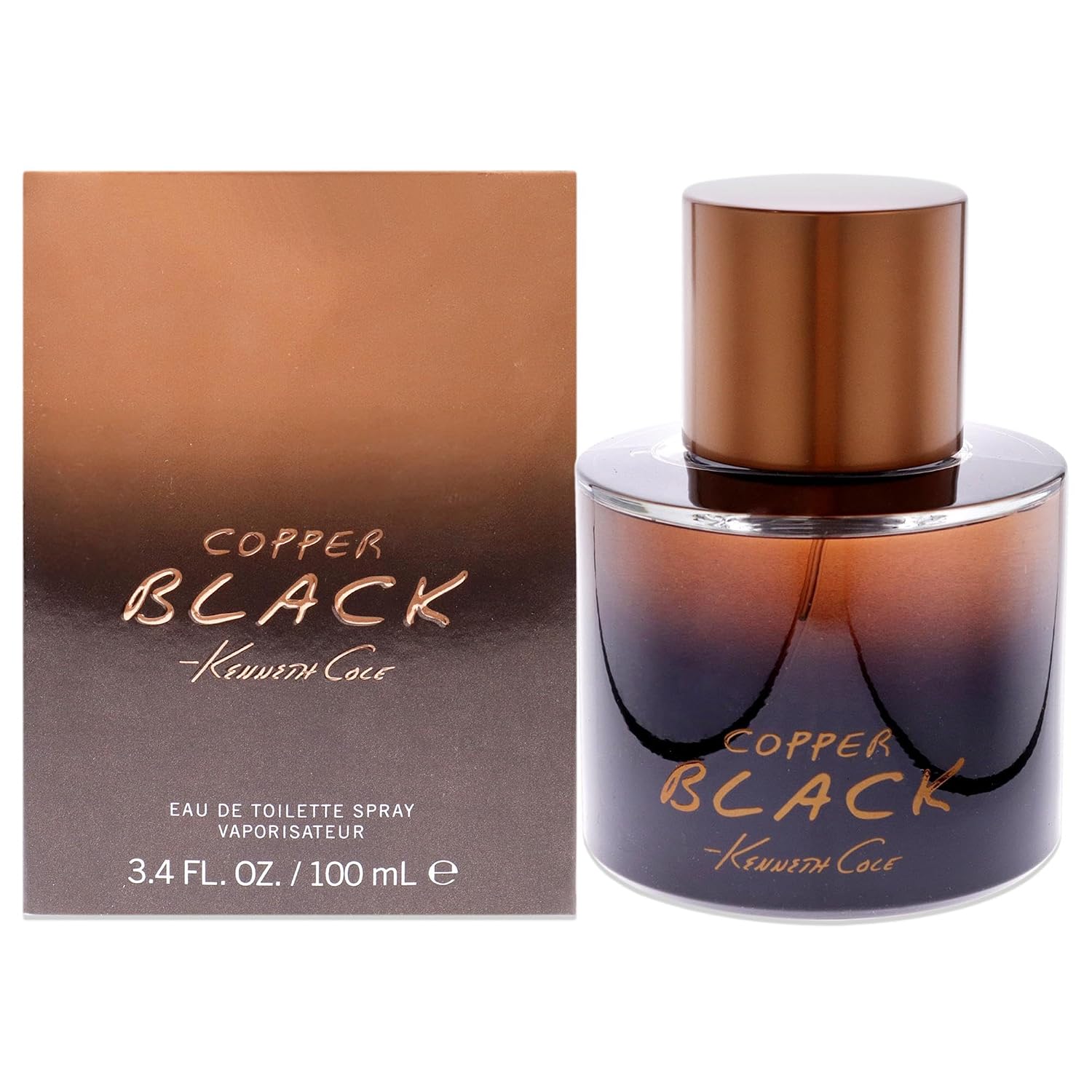 Colonia Kenneth Cole Copper Black Eau de Toilette Spray para Hombre, 3.4 Fl Oz