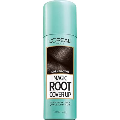 L'Oreal Paris Magic Root Cover Up Spray Temporal para Disimular Canas, Castaño Oscuro 2 o