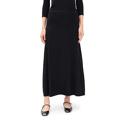 Falda Midi Leset Lauren de Talle Alto para Mujer, Negro, M